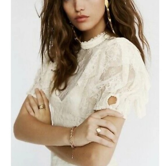 Free People Tops - ✨2 for $30🏷️🌼 [Free People] Eggnog Lace Boho Top NWT